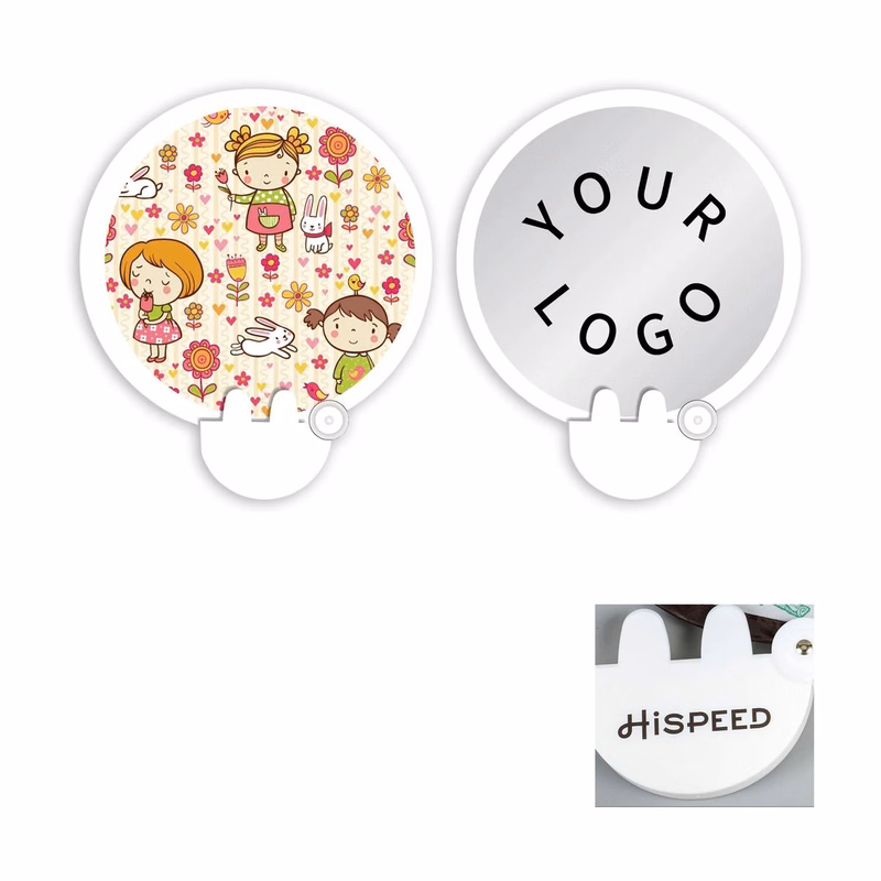 Polyester Hand Fan Reinforced Edges Durable
