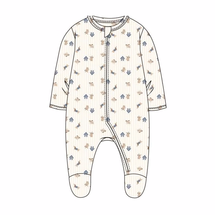 Boys Double Knit Snap Rompers Size 0-9 Month