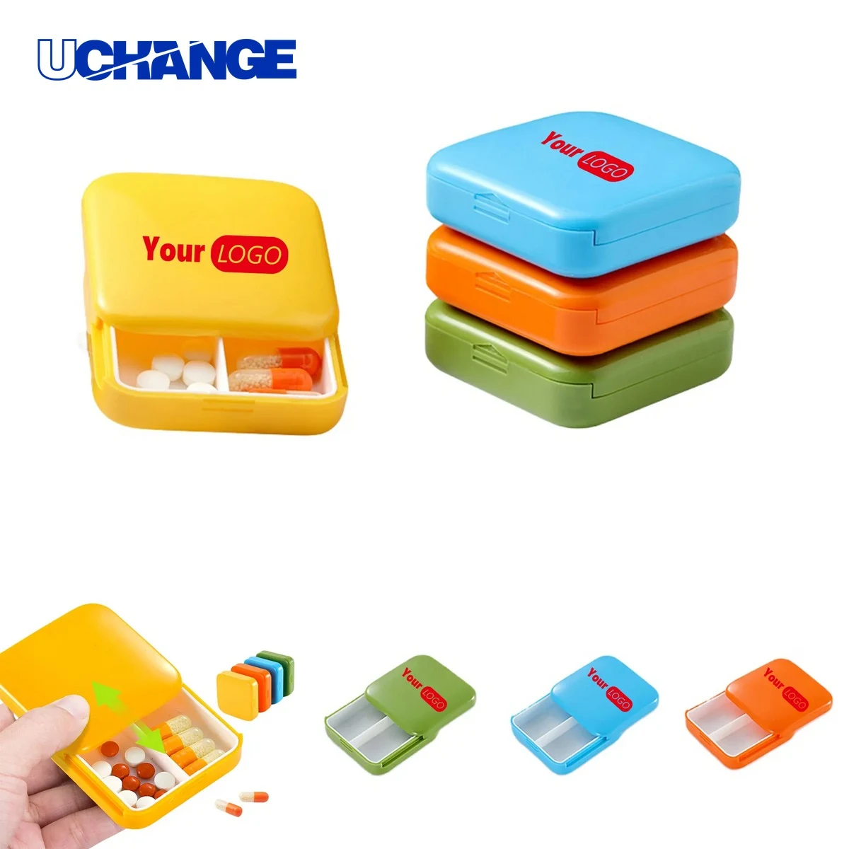 Health Slideable Plastic Pill Case Organizer 1
