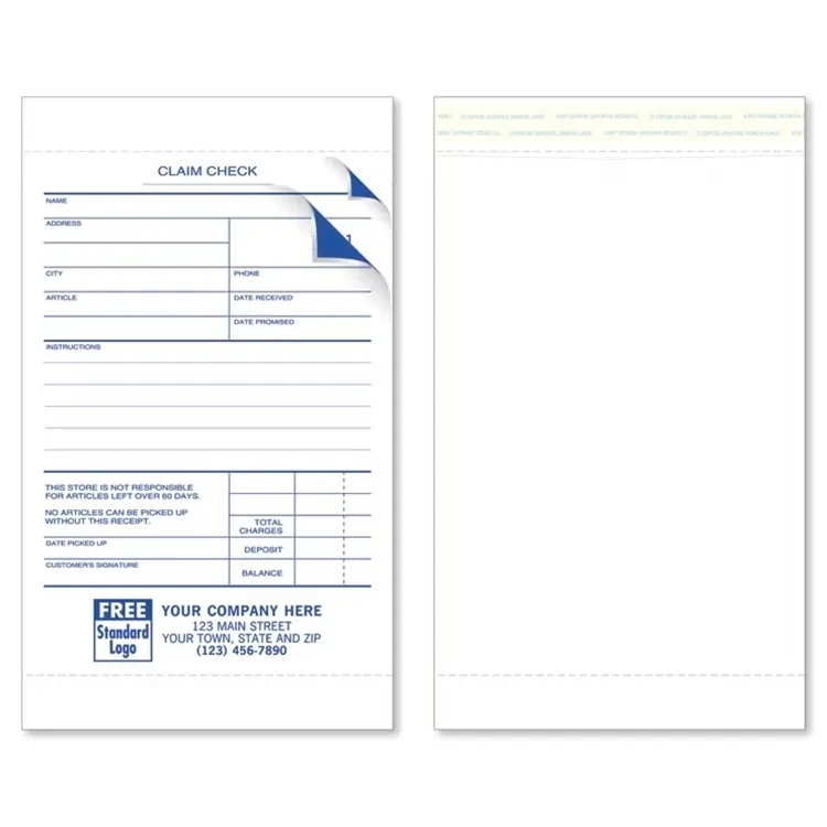 Repair Orders, Jewelry, Classic Design, Envelope 1