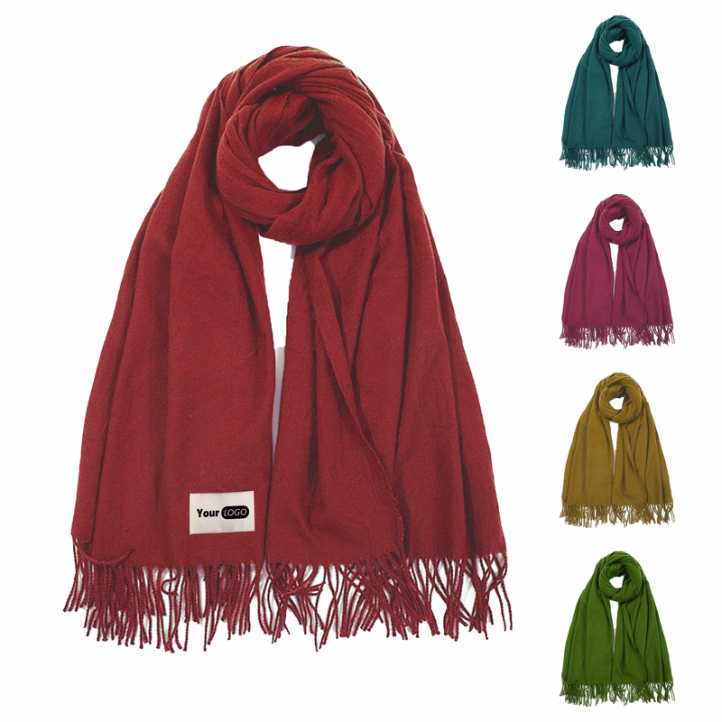 Imitation Cashmere Elegant And Soft Style Scarf With Tassels