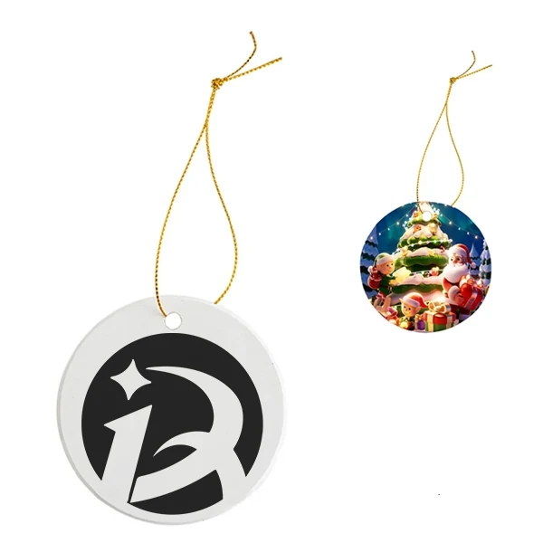 3" Round Ceramic Pendant Decoration 1