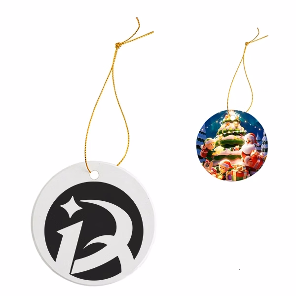 3" Round Ceramic Pendant Decoration
