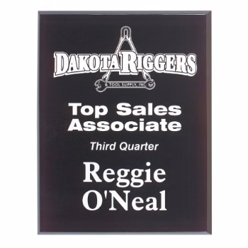 7" x 9" Solid Black Border Acrylic Clear-Plaq Award