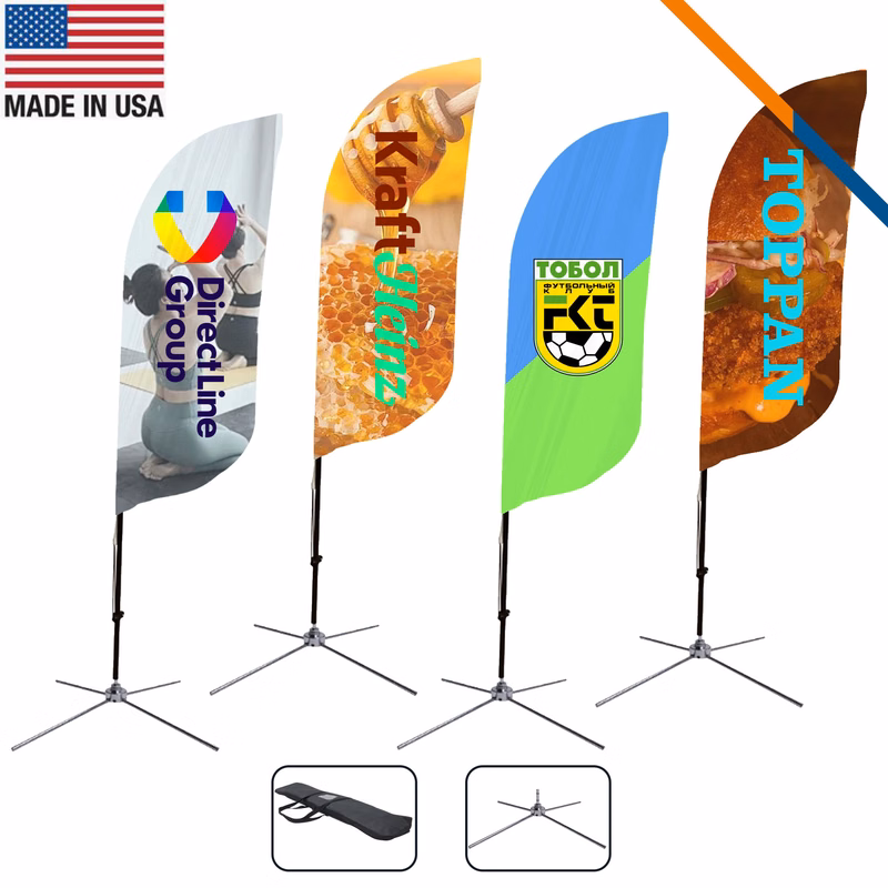 7' Daland Double-Sided Feather Flag