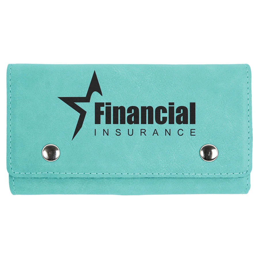 Teal Leatherette Card & Dice Set 1