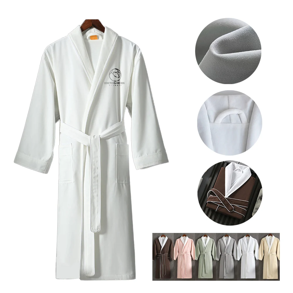 Double-Layer Plush Hotel-Style Velvet Bathrobe 1