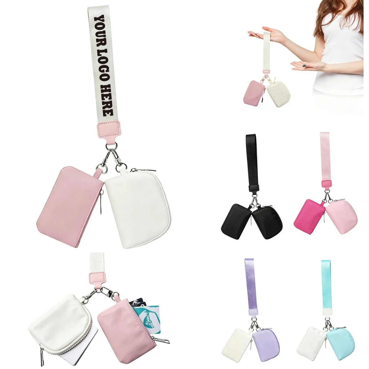 Dual Pocket Wrist Strap Card Wallet 1