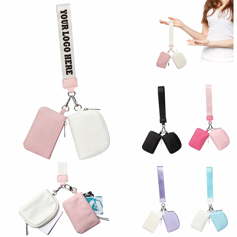 Dual Pocket Wrist Strap Card Wallet