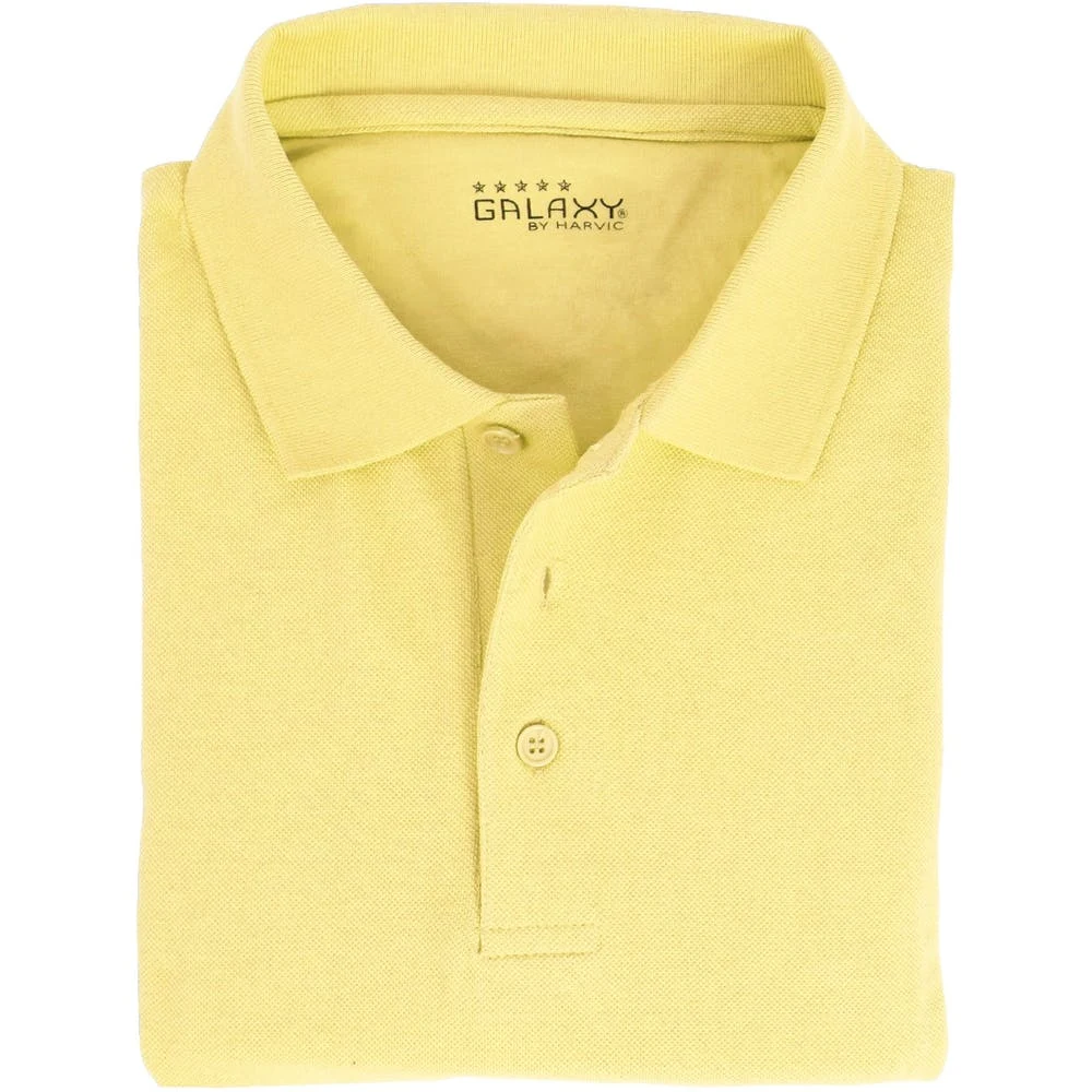 Adult Uniform Polo Shirts - Yellow Short Sleeve Size M - 2X 1