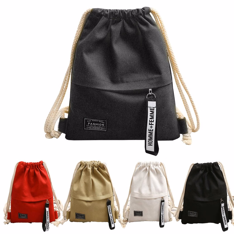 Canvas Storage Drawstring Backpack