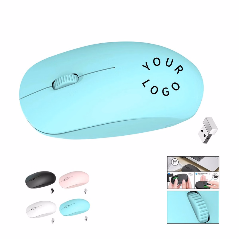 Ergonomic Wireless Mouse with Three Button Setup