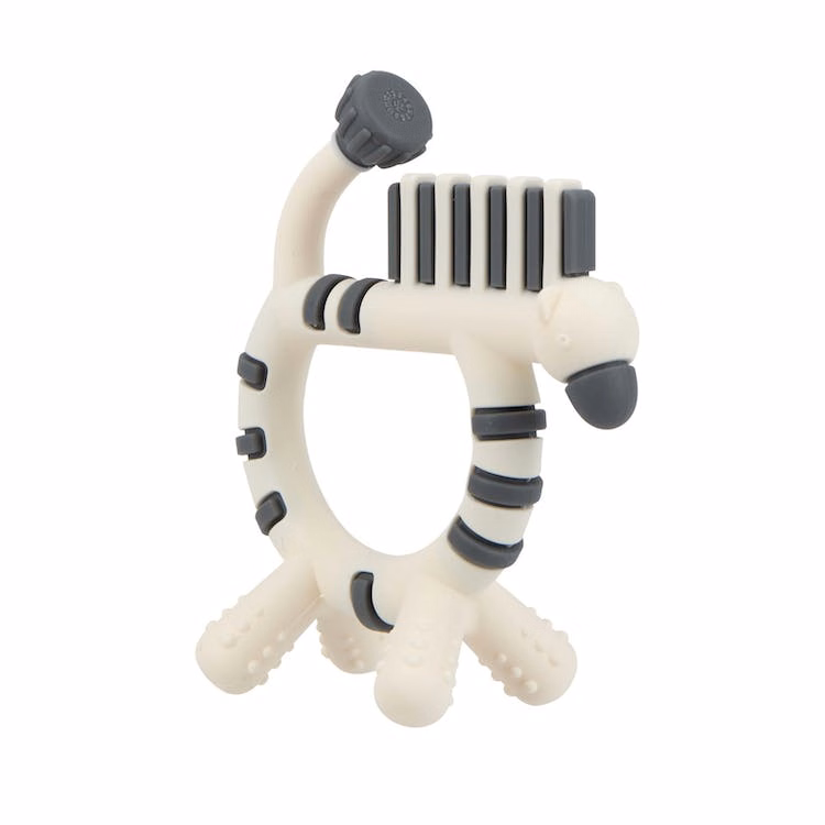 Nuby Geo Zoo Silicone Teethers - Zebra 3M+
