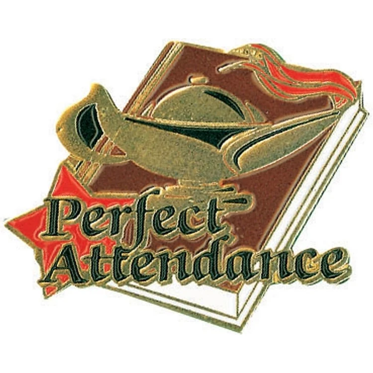 Perfect Attendance Lapel Pin (1-1/4") 1