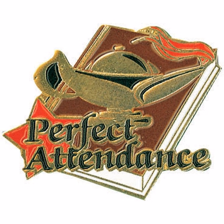 Perfect Attendance Lapel Pin (1-1/4")