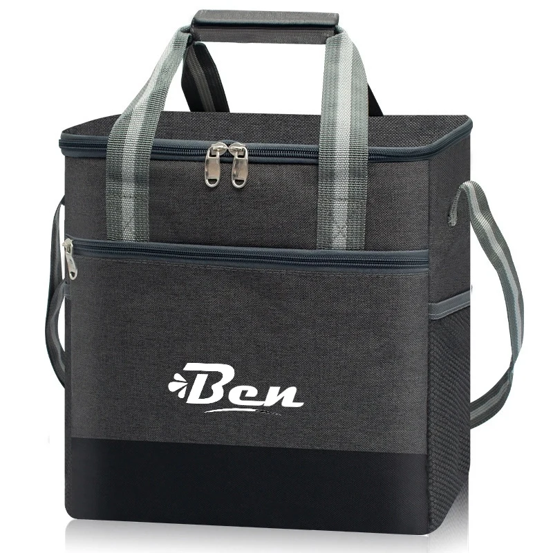 Large Double-Handle Oxford Cooler Crossbody Bag 1