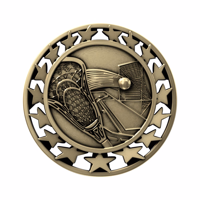 Lacrosse Star Medallion (2-1/2")