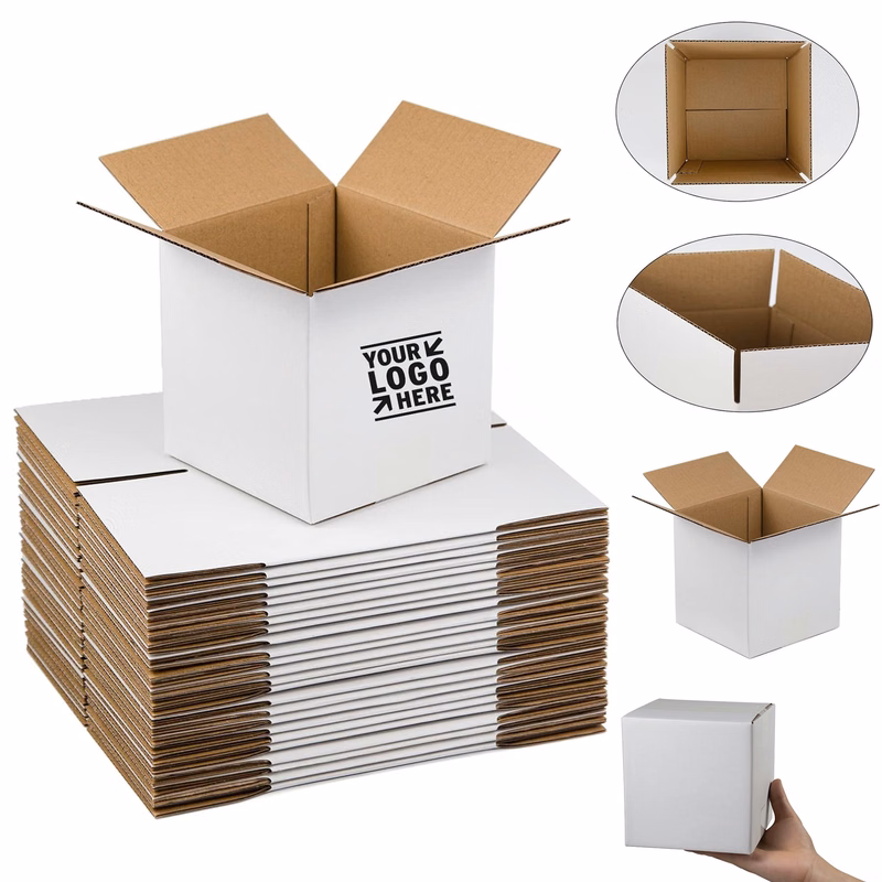 6x6x6 Inches Crush Resistant Small Corrugated Cardboard Shipping Box