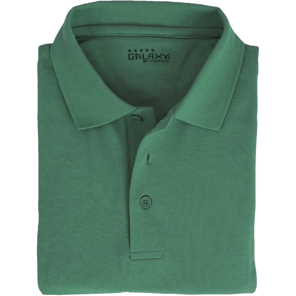 Adult Uniform Polo Shirts - Hunter Green Short Sleeve Small 1