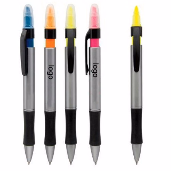 Gemini Ballpoint Pen Highlighter Combo