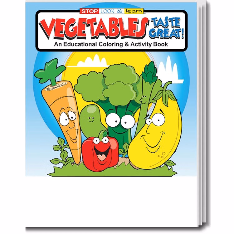 Vegetables Taste Great Coloring Books - Ages 3-11 16 Pages