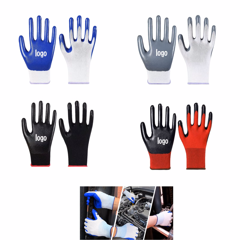 Oil Resistant And Abrasion Protective Work Gloves For Constr