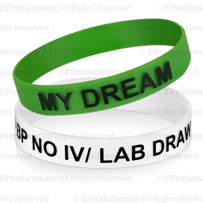 1/2" Embossed Silicone Wristband with Imprint