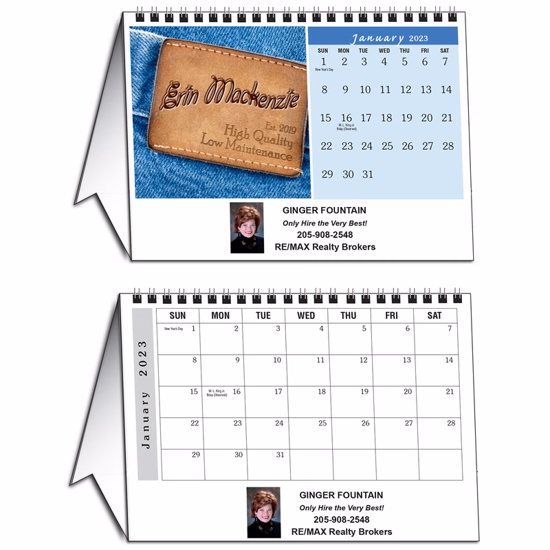 "In-the-Image" Personalized Tent Desk Calendar