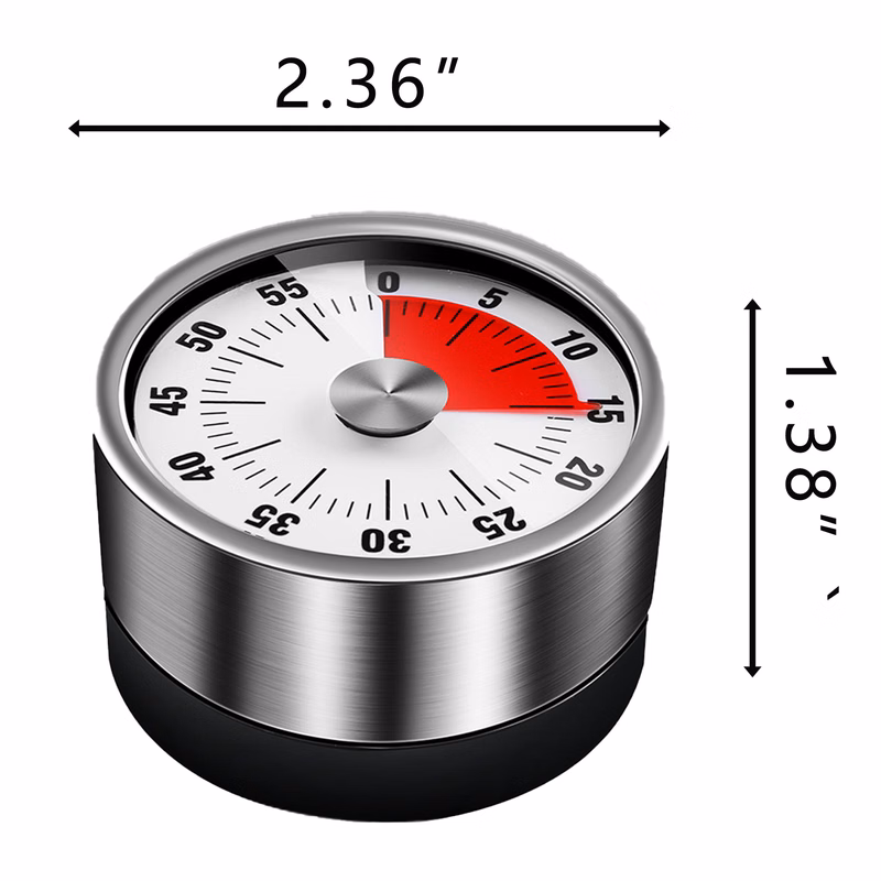 Stainless Steel Mechanical Kitchen Timer