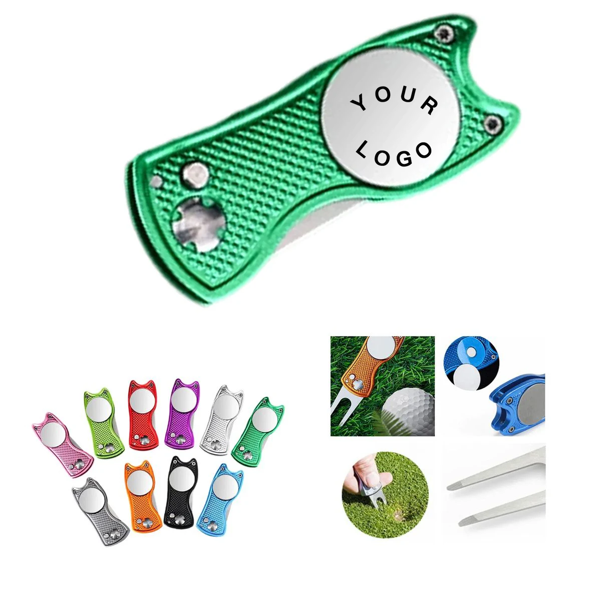 Stainless Steel Golf Divot Tool with Magnetic Marker 1