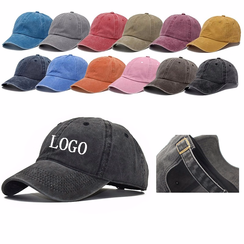 6 Panel Structured Washed Baseball Cap