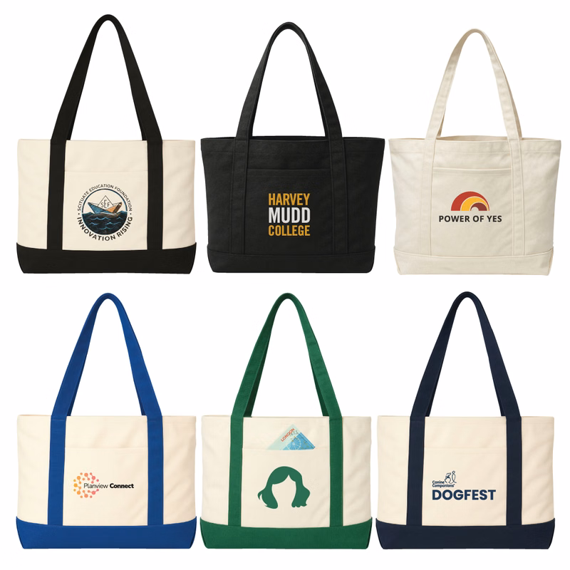 14 oz. Cotton Canvas Jumbo Trader Tote Bag