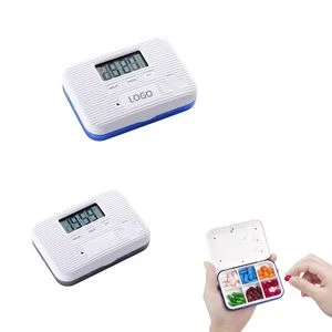 6 Compartment Medicine Pill Reminder Case With 5 Alarm Settings 1