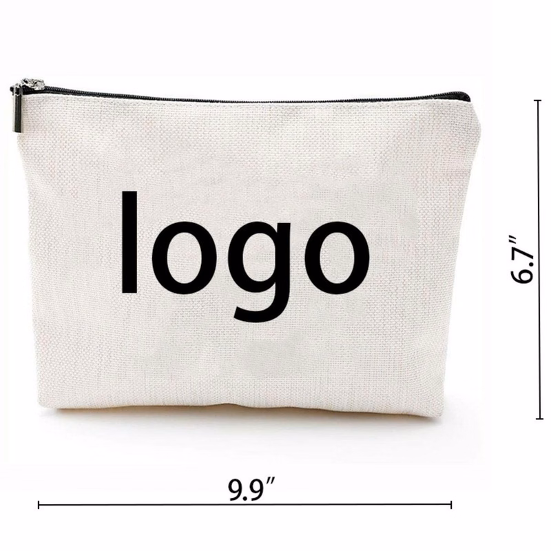 Polyester Waterproof Portable Zippered Makeup Bag