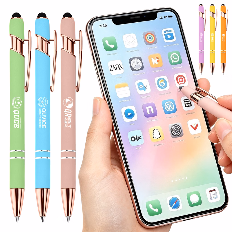 Metal Two-In-One Touch-And-Click Pen