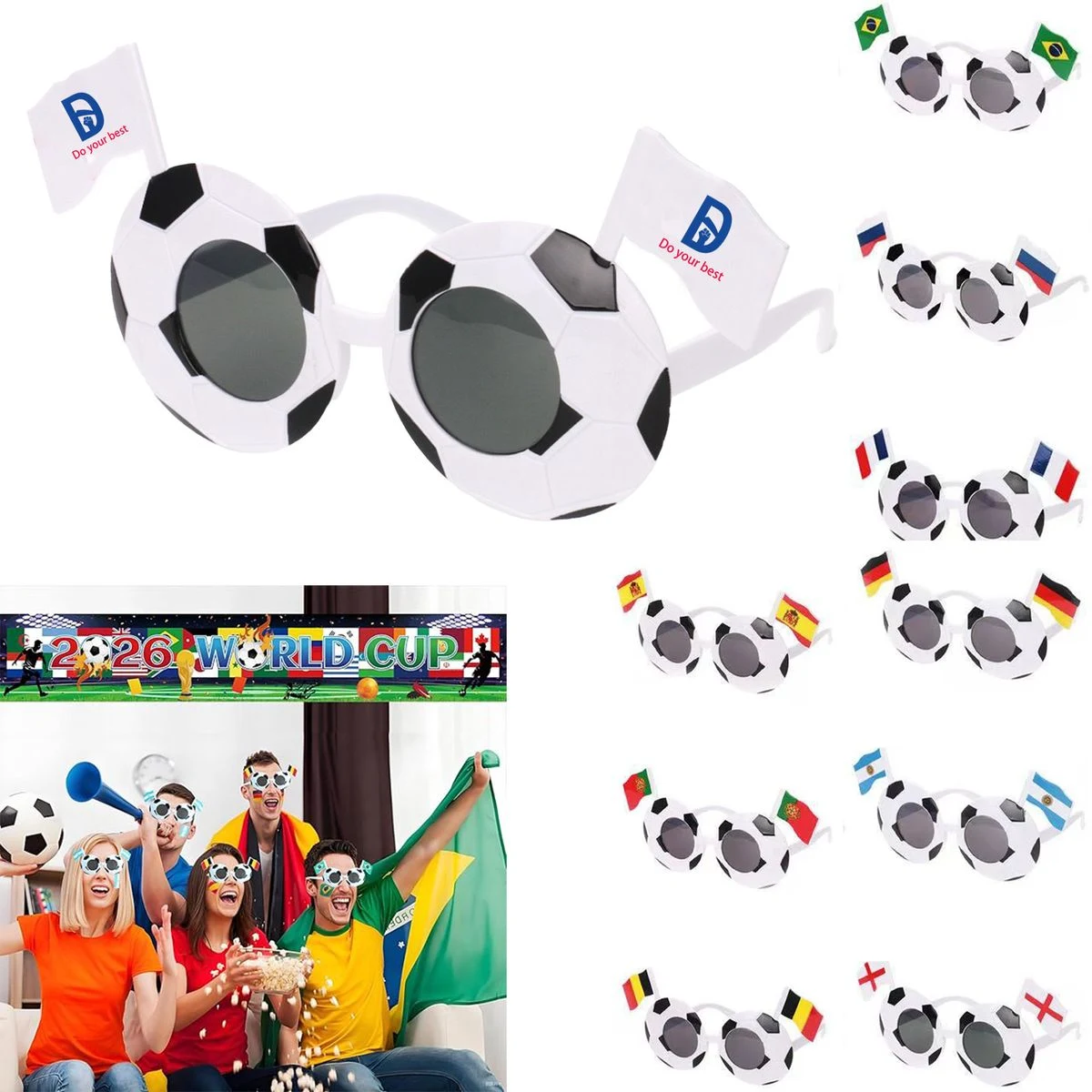 Football Shape Party Sunglasses 1