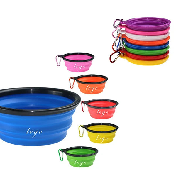 350Ml Collapsible Pet Bowl W/Carabiner 1