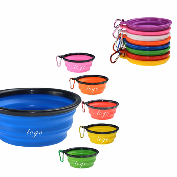350Ml Collapsible Pet Bowl W/Carabiner