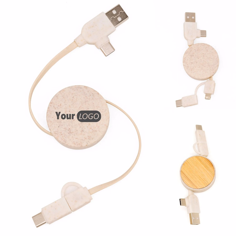 Straw Degradable Telescopic Data Cable