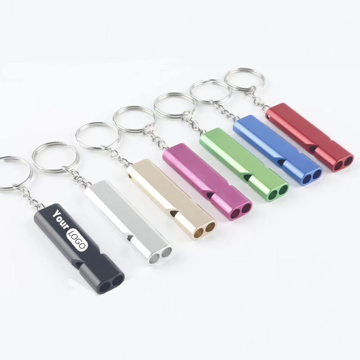 Outdoor Aluminum Alloy Dual Frequency Whistle 1