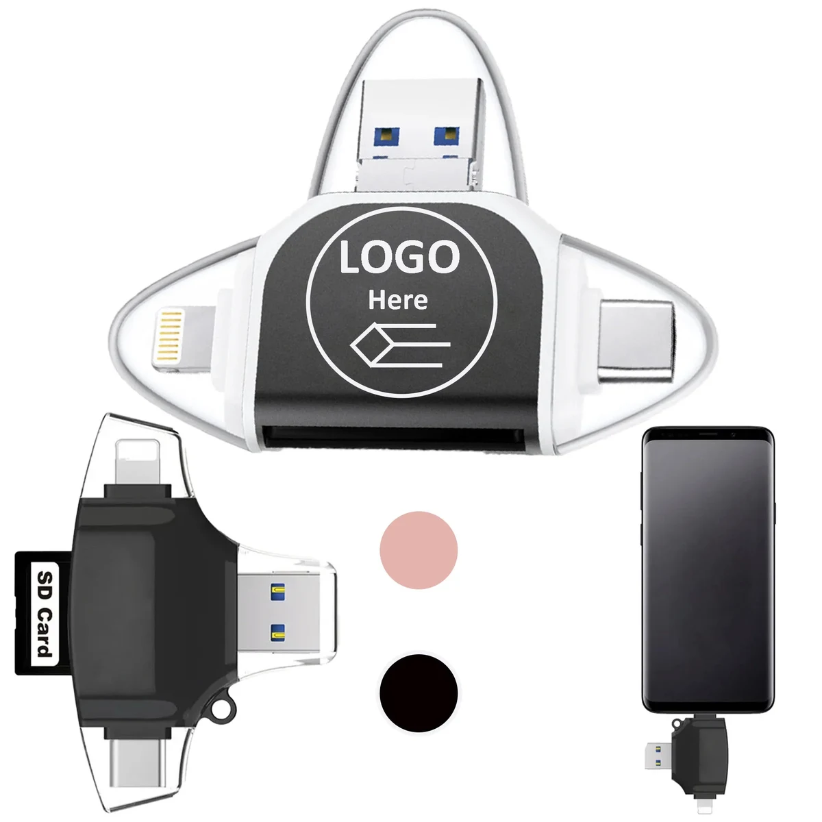 Multi-Port 4 in1 Universal SD TF Card Reader 1