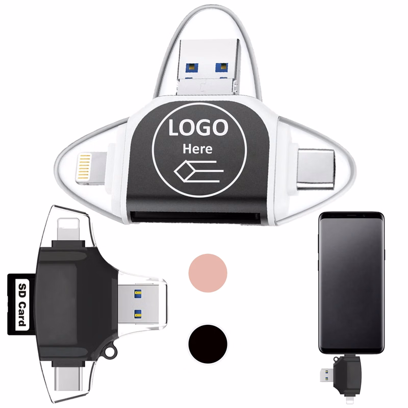 Multi-Port 4 in1 Universal SD TF Card Reader