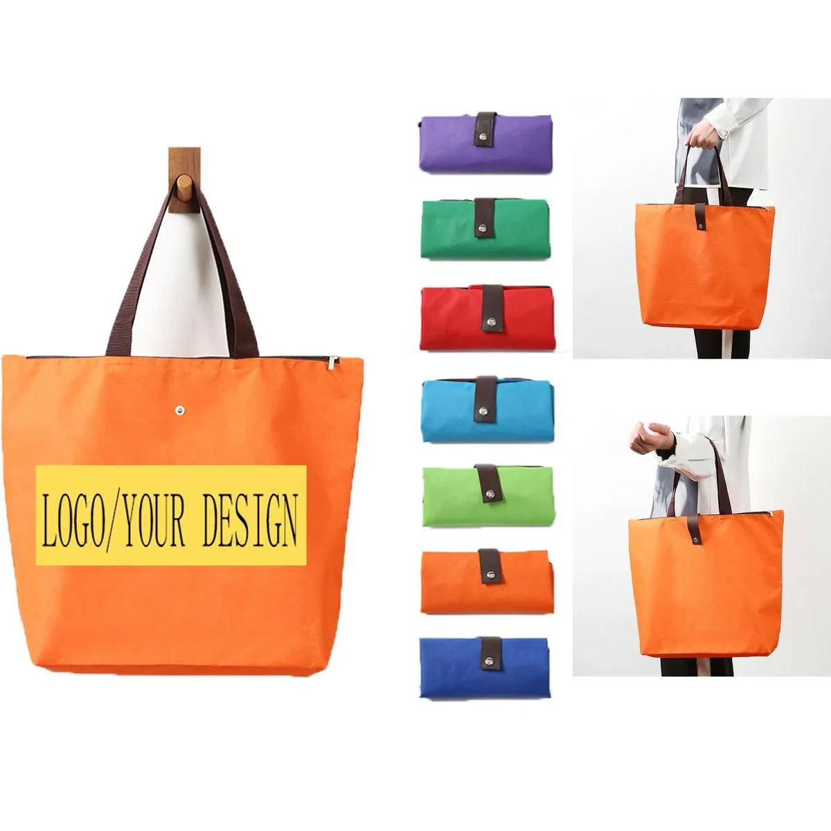Waterproof Oxford Cloth Blank Folding Shopping Bag 1