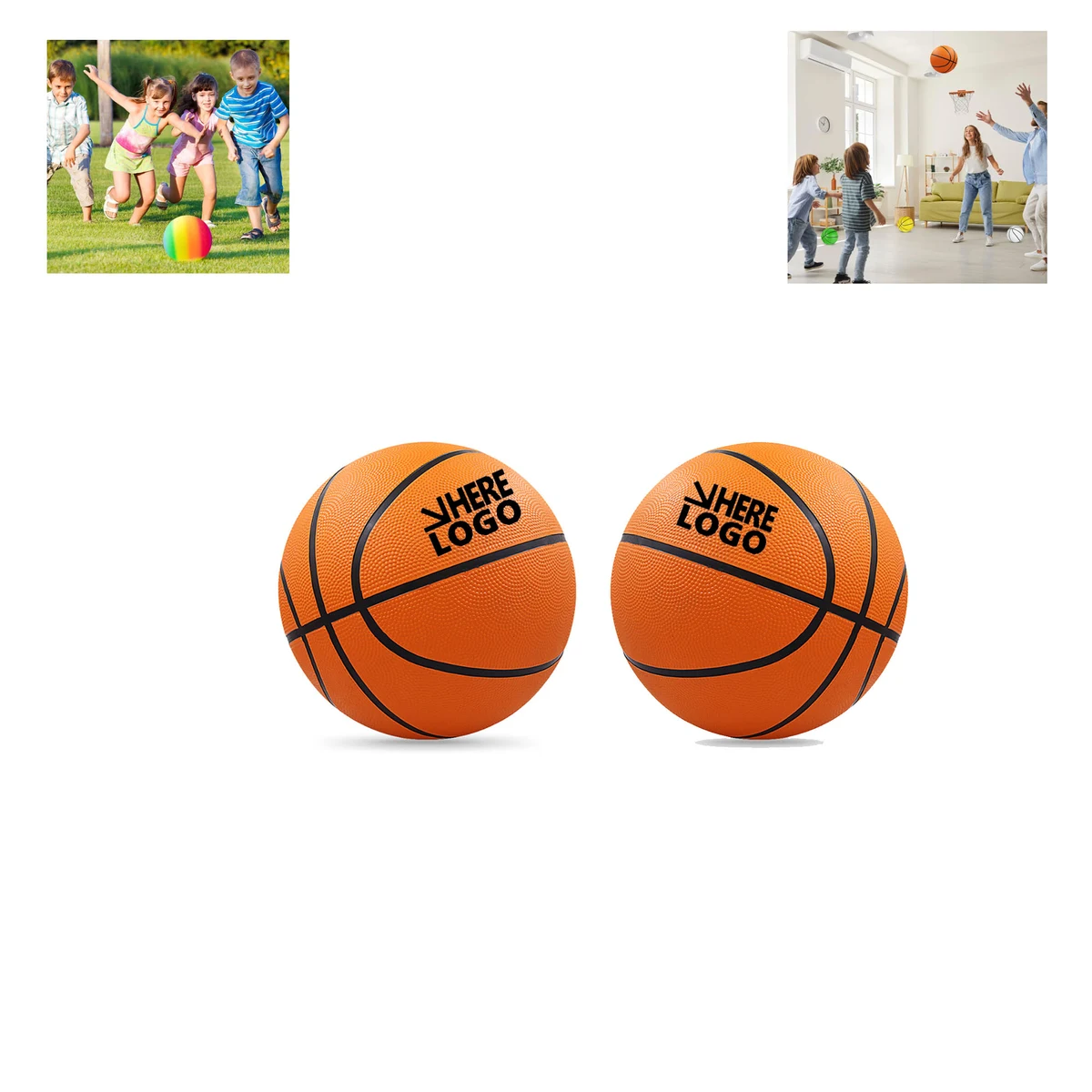 Customizable Size 5 Kid Sport Rubber Basketball For kid 1