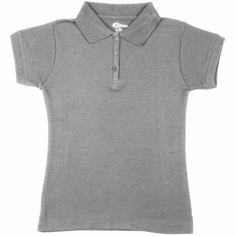Girls' Polo Shirts - Gray Size 5/6 (XS)
