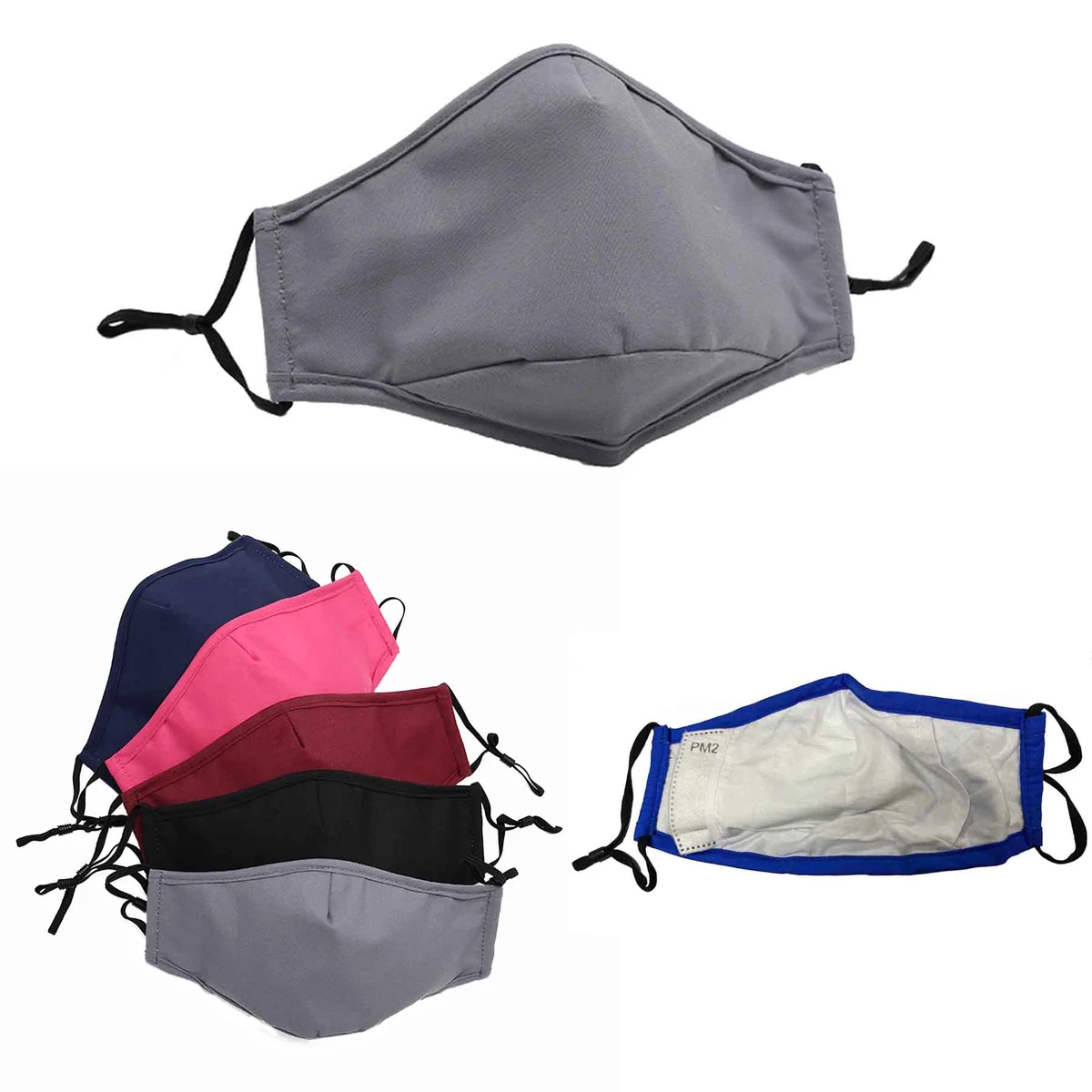 Cotton Reusable Mask With PM2.5 Filter 1