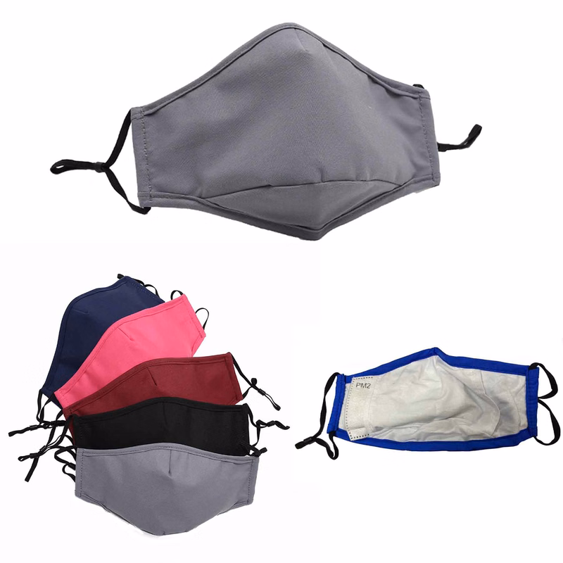 Cotton Reusable Mask With PM2.5 Filter