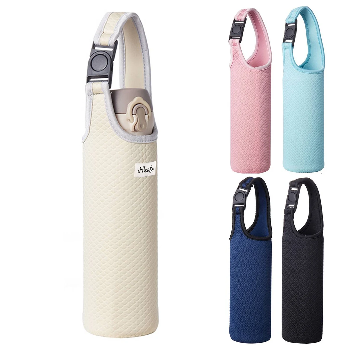 500ml Water Bottle Sleeve Beverage Holder, custom koozie with logo imprint 1