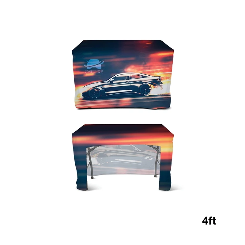 DisplaySplash 4' Fitted Open Back Table Cover 1