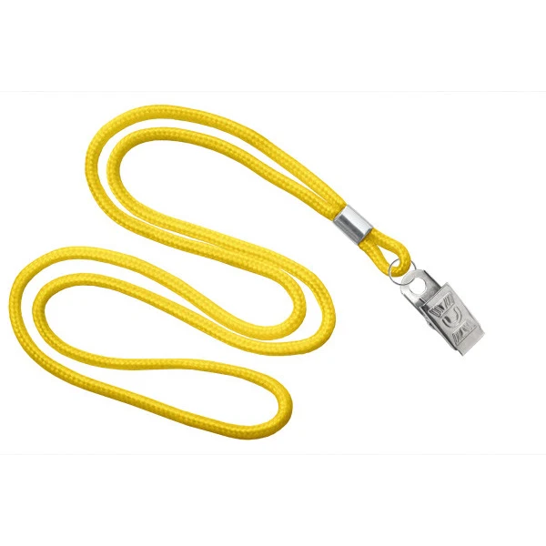 1/8" Blank Lanyard w/Bulldog Clip (Yellow) 1